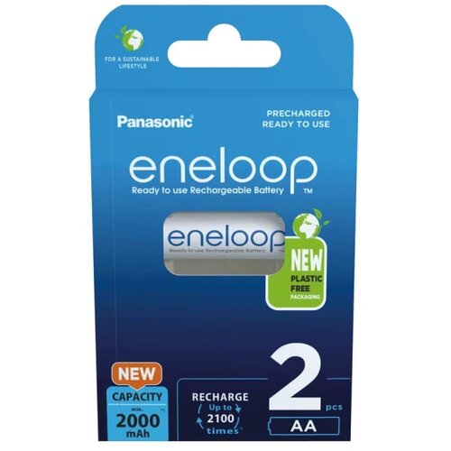 Panasonic baterije eneloop AA/2B (BK-3MCDE/2BE), punjive Slike
