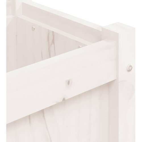  Vrtna sadilica bijela 150 x 31 x 31 cm od masivne borovine Slike