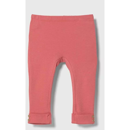 United Colors Of Benetton Pamučne tajice za bebe boja: ružičasta, glatki materijal