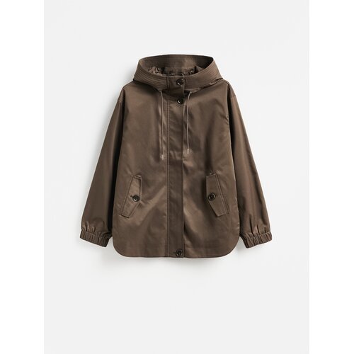 Reserved Parka s kapuljačom - smeđesivo Cijene