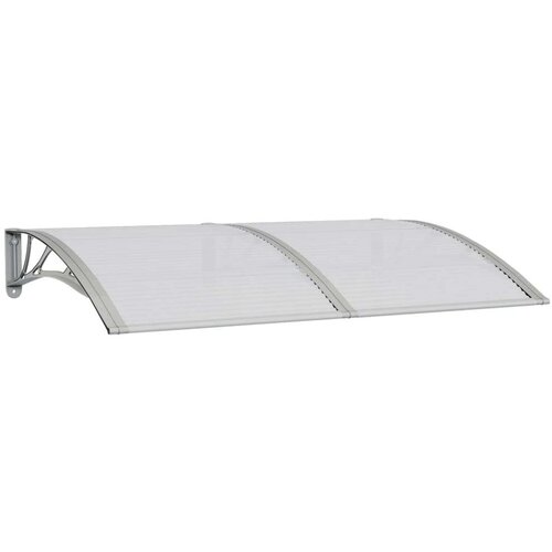 VidaXL Nadstre&amp;scaron;nica za vrata siva 150 x 100 cm polikarbonatna Slike