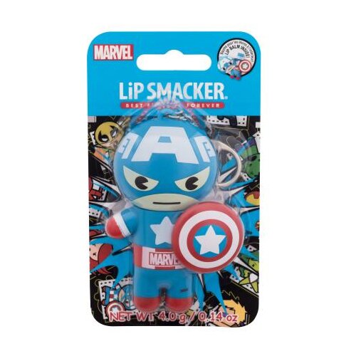 Lip Smacker Marvel Captain America Red, White & Blue-Berry balzam za ustnice s sadnim okusom 4 g Cene
