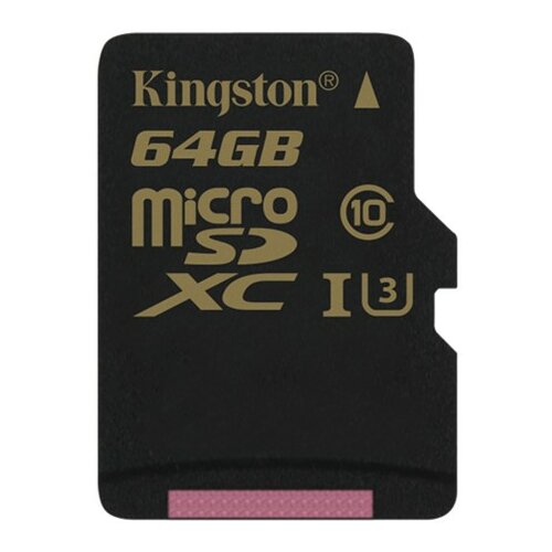 Kingston MicroSDXC 64GB class 10 UHS-I U3 Gold series - SDCG/64GBSP memorijska kartica Slike