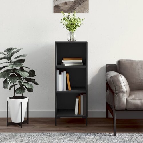 vidaXL Komoda črna 34,5x32,5x90 cm inženirski les Cene