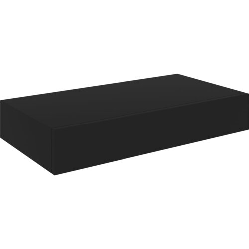 Maison Chic Lebdeča Stenska polica - Viseča Polica s predalom črna 48x25x8 cm, (21784678) Cene