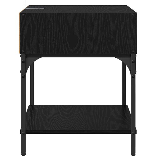  Noćni ormarić 2 pcs Crni hrast 40 x 40 x 50 cm Slike