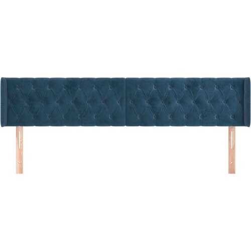  Uzglavlje s u&amp;scaron;ima tamnoplavi 203x16x78/88 cm bar&amp;scaron;unasti Slike