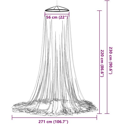  Mreža protiv komaraca za krevet 220 bijela 56 x 56 x 220 cm Slike