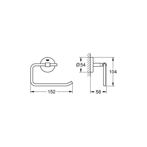 Grohe Baucosmopolitan Držač toalet papira 40457001 Slike