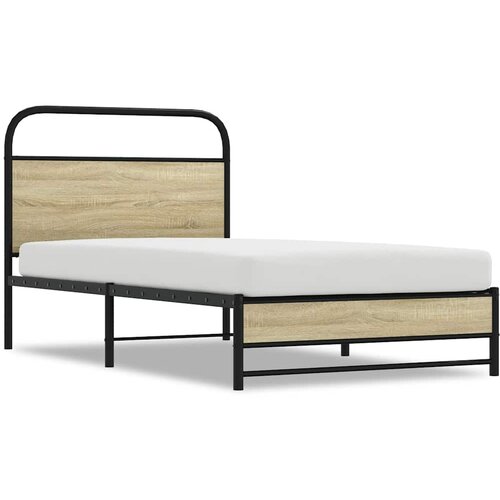 Maison Chic Posteljni okvir - Enojna postelja - Postelja za odrasle brez vzmetnice 100x190 cm sonoma hrast inž. les-J10365, (21760778) Slike