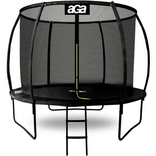 Aga Trampolin 305 cm s unutarnjom sigurnosnom mrežom i stepenicama Aga SPORT EXCLUSIVE MRPU1010BLACK - crni