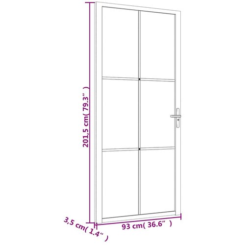  Unutarnja vrata 93 x 201,5 cm Bijela od ESG stakla i aluminija Slike