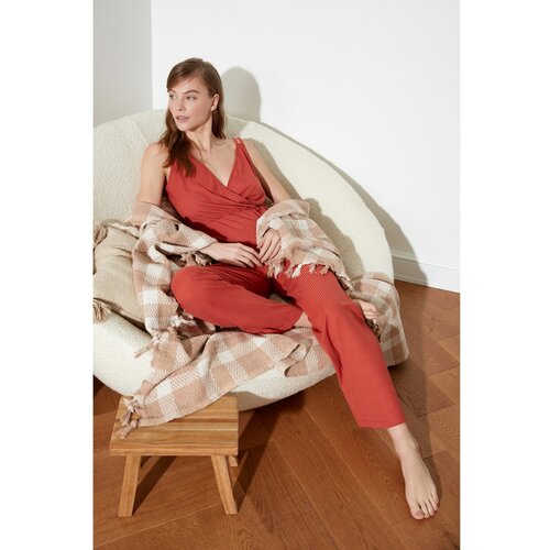Trendyol pločica Kaskorse komplet pletene pidžame Slike