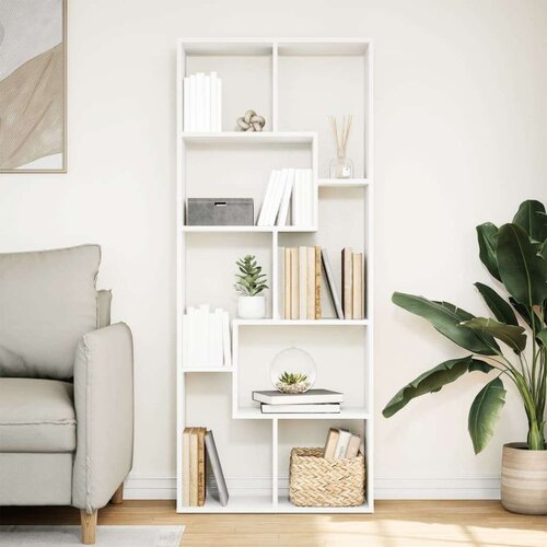 VidaXL Sobna pregrada / regal za knjige bijeli 67x25x161,5 cm drveni Slike