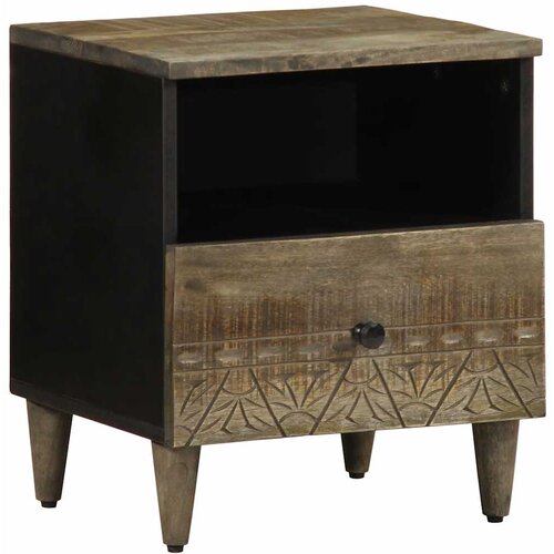 vidaXL Noćni ormarić svijetlo sivi 40x33x46 cm Puno drvo Mango Cijene