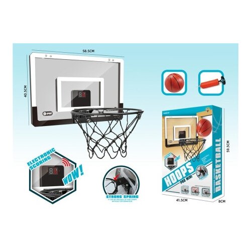  Zidna tabla - ko&amp;scaron; sa brojačem 60x8x41.5 cm Crna ( MKP942607 ) Slike