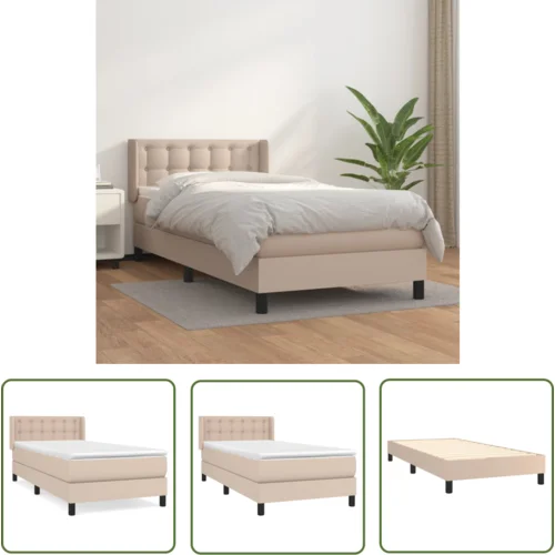 The Living Store Box spring postelja z vzmetnico kapučino 100x200cm umetno usnje - Box Spring Postelja, (21737522) The Living Store Box spring postelja z vzmetnico kapučino 100x200cm umetno usnje - Box Spring Postelja, (21737522)