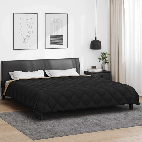  Zimska posteljnina Črna in taupe 220 x 240 cm Mikrovlakna, (5000147302) Cene