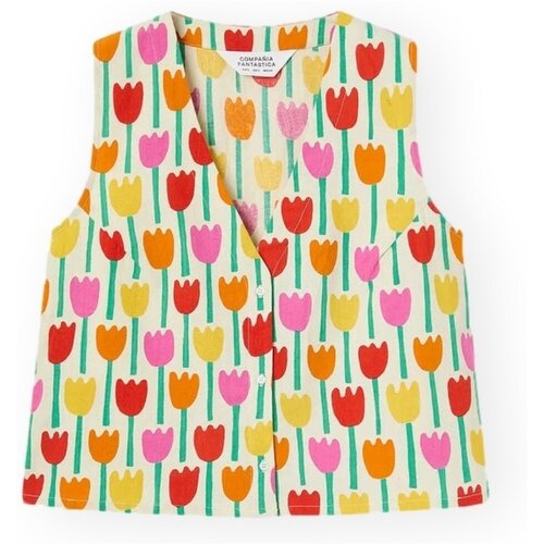 Compania Fantastica Topi & Bluze COMPA&Ntilde;IA FANT&Aacute;STICA Top 43013 - Flowers 26 Večbarvna Cene
