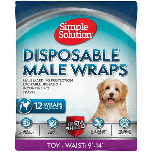 Simple Solution jednokratne pelene za muške pse - Veličina XS: 23 - 35 cm, 12 komada