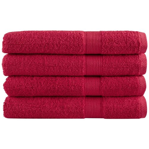 Furnova Premium brisače SOLUND 4 kos rdeča 100x200 cm 600 g/m2, (21916590) Cene