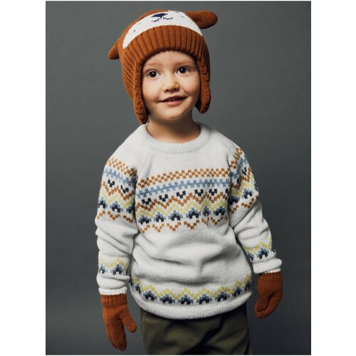 LC Waikiki Crew Neck Long Sleeve Patterned Baby Boy Knitwear Sweater Slike
