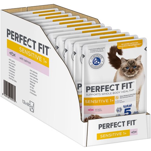 PerfectFIT Sensitive 1+ - Varčno pakiranje: Losos, 24 x 85 g Cijene