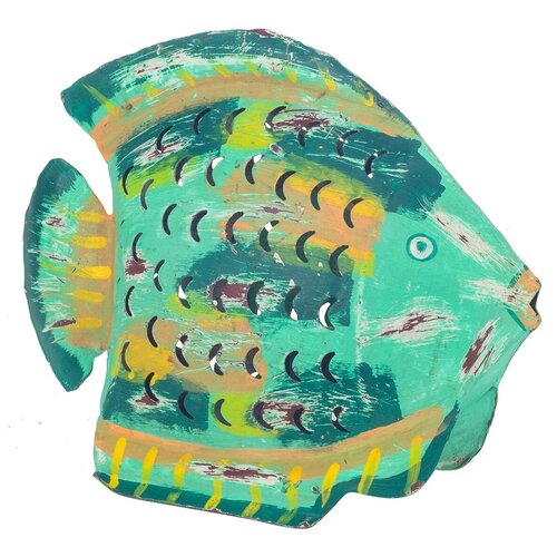 Signes Grimalt Kipci in figurice Svečnik Green Fish Zelena Cene