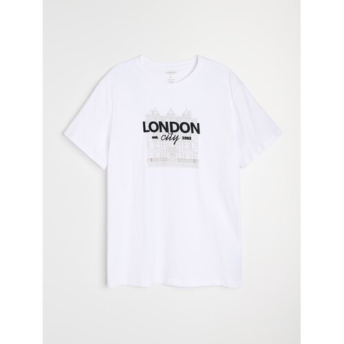 Sinsay Pamučna majica s natpisom London Slike
