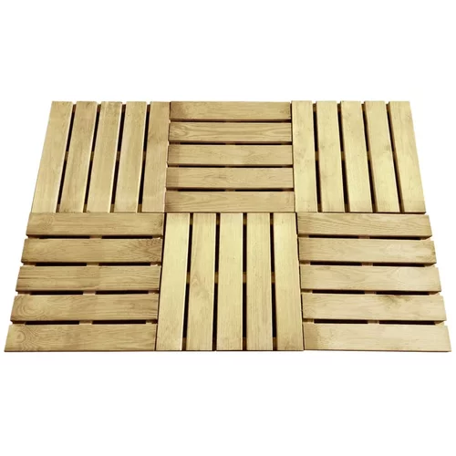 vidaXL Talne plošče 6 kosov 50x50 cm lesene zelene