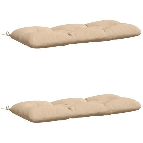  Jastučići za klupe VIANEN 2 kom. 100% poliester Krem - Krem 120 x 50 x 12 cm Slike