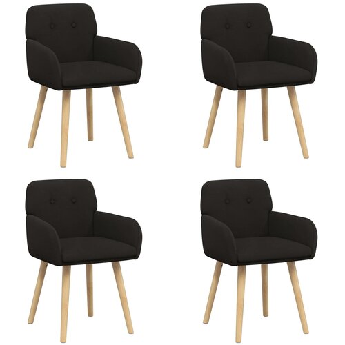 vidaXL Trpezarijske stolice 4 kom. Boucl&eacute; Crna 59 x 57 x 85 cm - Crna 4 Cijene