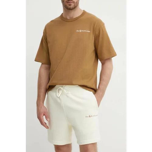 Polo Ralph Lauren Kratke hlače moške, bež barva, 710950134001