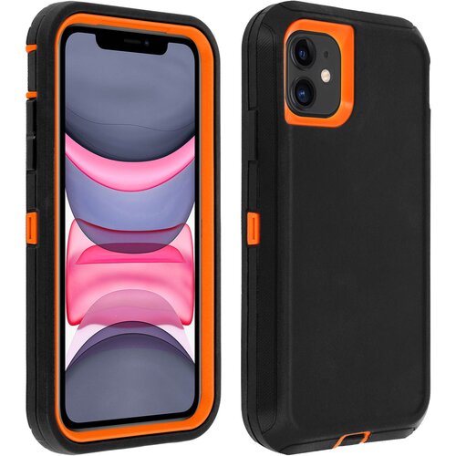 AVIZAR Izjemno odporen ovitek za iPhone XR proti udarcem - crno-oranžen, (20615931) Cene