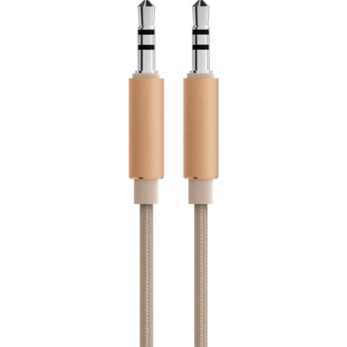 Fabric audio cable Gold Tone Slike
