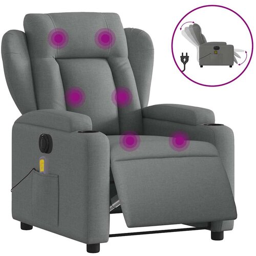 Maison Chic Električni masažni naslanjač - Relax naslanjač temno sivo blago, (22062163) Cene