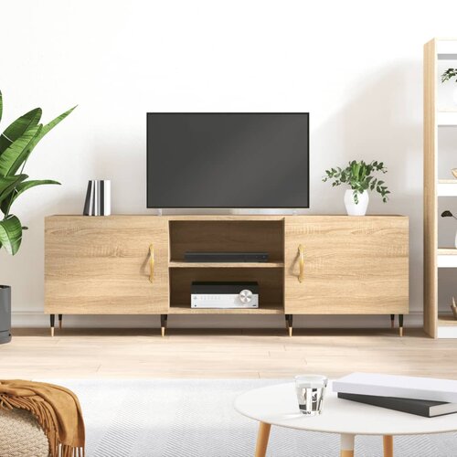 TV ormarić boja hrasta 150x30x50 cm od konstruiranog drva Cijene
