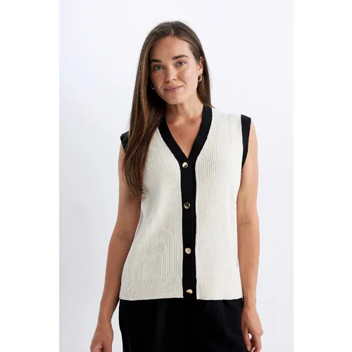 Defacto Regular Fit V-Neck Vest