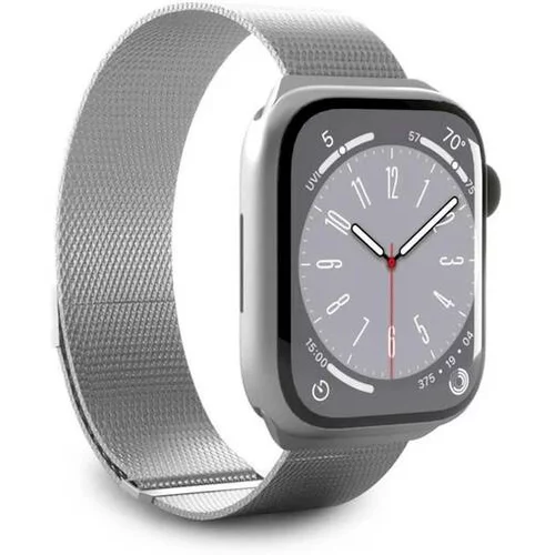 Puro pascek Milanese za Apple Watch 42/44/45/49, srebrn PUMI
