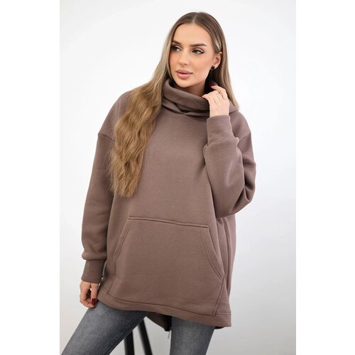 Kesi Insulated sweatshirt with a mocha zipper at the back Cene