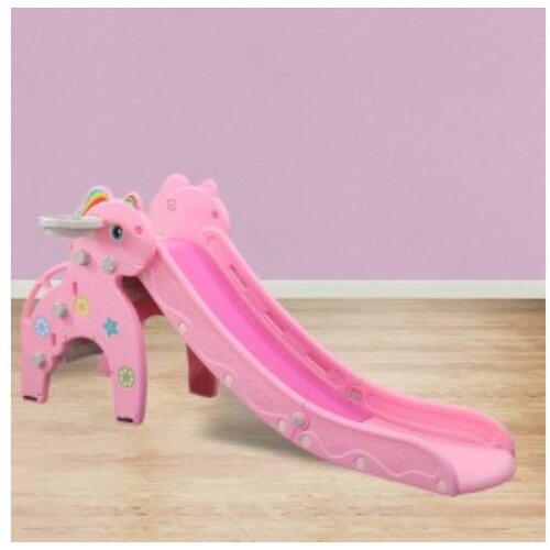  MamaKids tobogan s ljestvama za djecu, rozi dinosaur 170 cm Slike