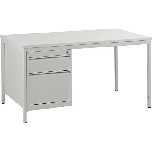 eurokraft basic pisalna miza za delovne mojstre, svetlo siva, predali 1 x 140 mm, 1 x 280 mm, šxg 1400 x 800 mm Cene