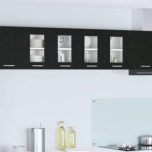  Viseći ormarić Crni hrast 60 x 31 x 40 cm Konstruirano drvo Slike