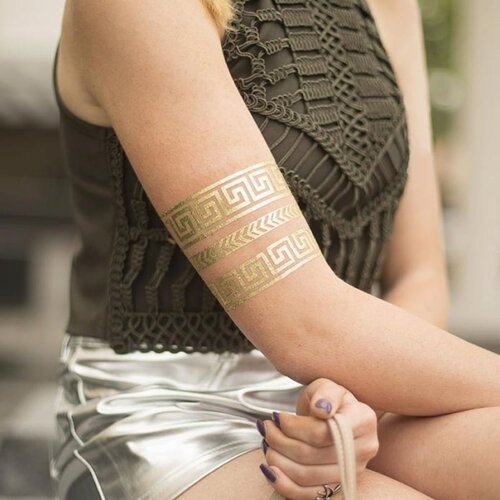 Silhouette Temporary Tattoo Paper, Zlatna Slike