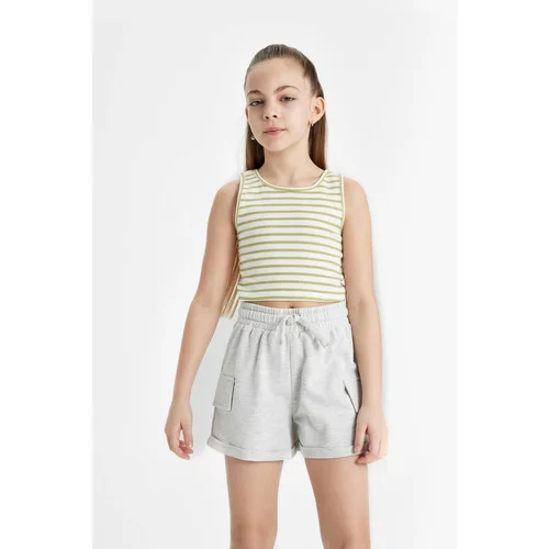 Defacto Girls' Crew Neck Striped Undershirt