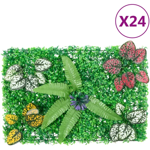 vidaXL Ograda od umjetnih biljaka 24 kom zelena 40 x 60 cm