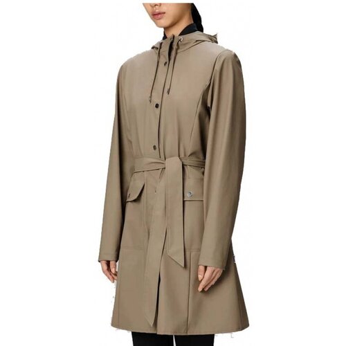 Rains Vetrovke CURVE LONG JACKET W3 Bež Cene
