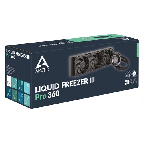 Arctic CPU kluer ACFRE00180A, Liquid Freezer III Pro 360, Vodeno hlađenje, Crna Slike