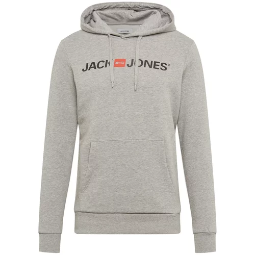Jack & Jones Majica temno siva / oranžna / črna