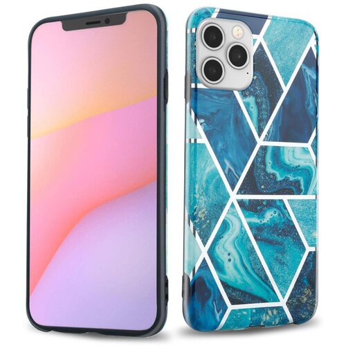 Cadorabo Case, združljiv z Apple in Blue Wave Marmor št. 13 - Zaščitni pokrov iz silikona TPU z mozaikom vzorca, (20565405) Cene